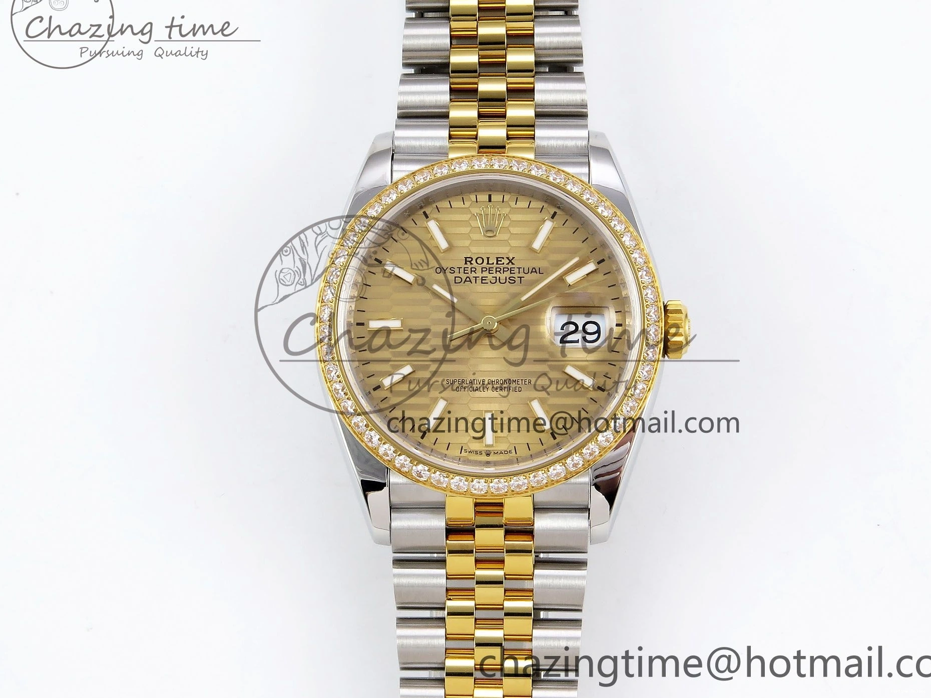 0220 Minimalist DateJust 36 SS 126283rbr VSF 1:1 Best Edition 904L Steel YG Textured Dial on Jubilee Bracelet VS 1378